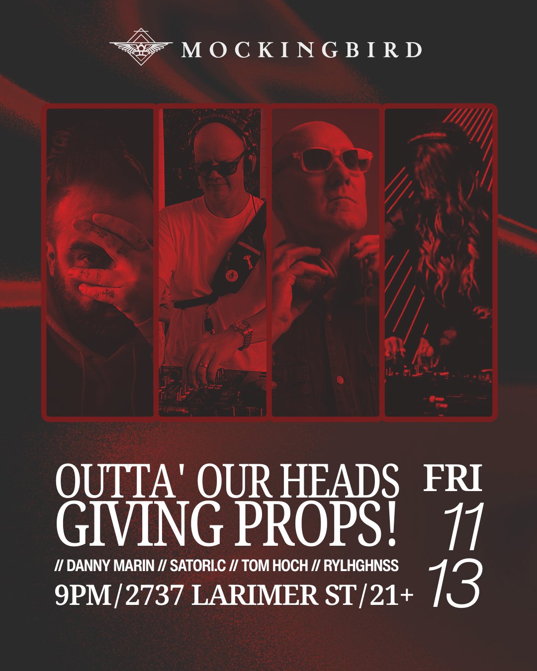 Outta' Our Heads GIVING PROPS! flyer