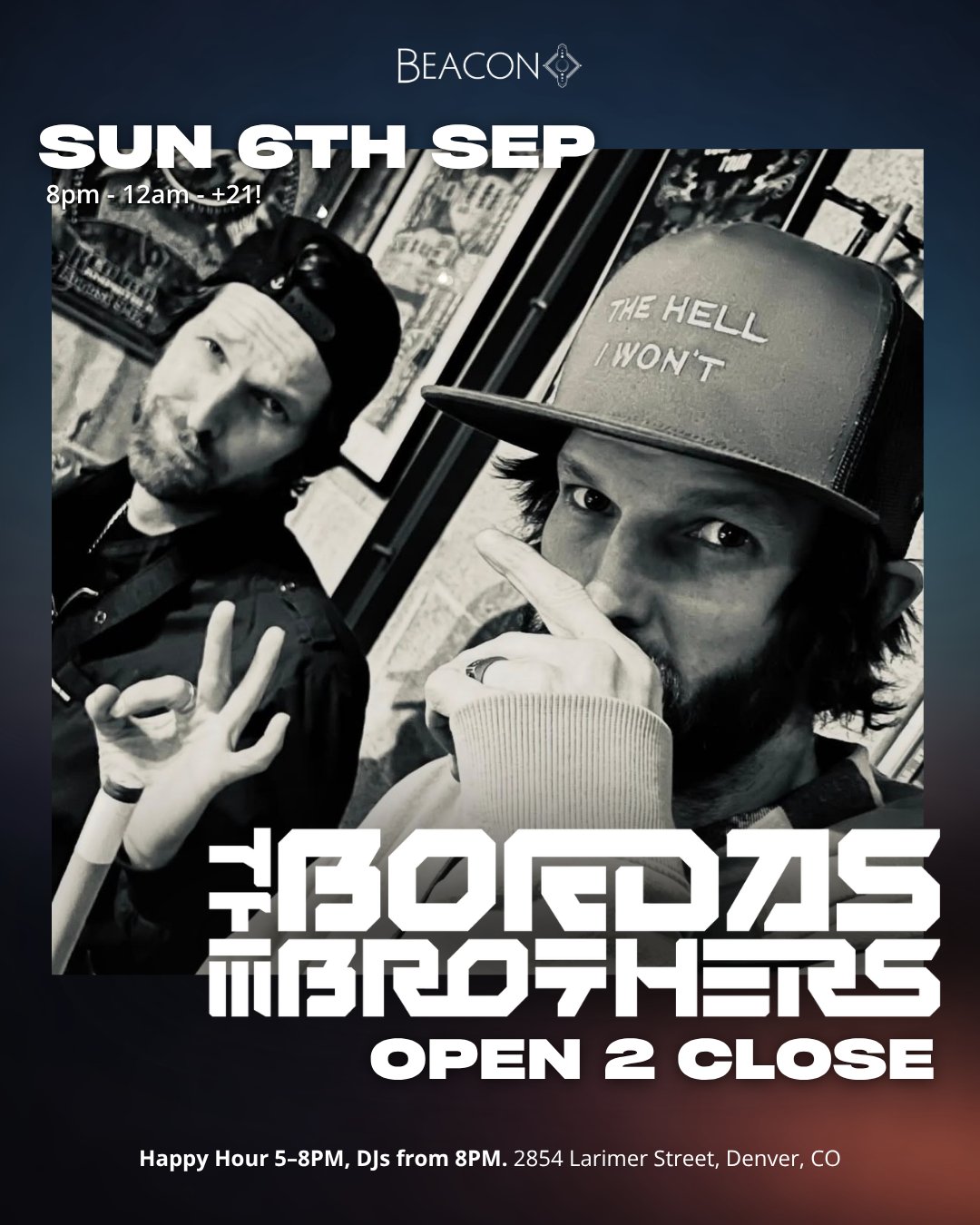 The Bordas Brothers - Open 2 Close flyer