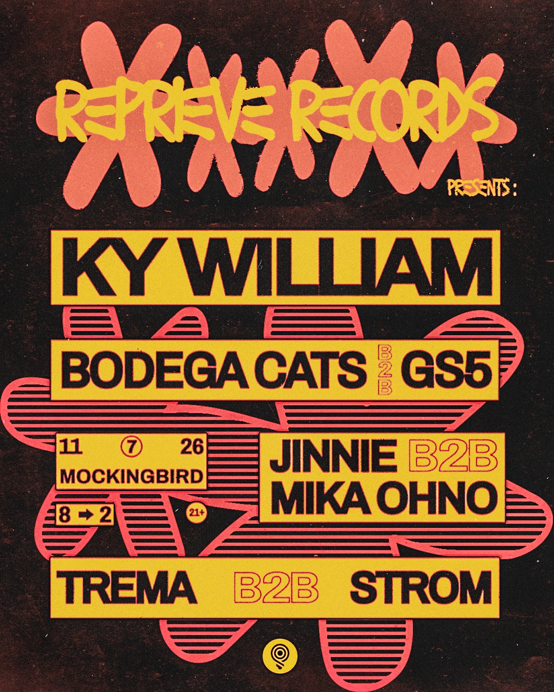 Headliner - Pink Lightbulb + Reprieve Records Pres: Ky William flyer