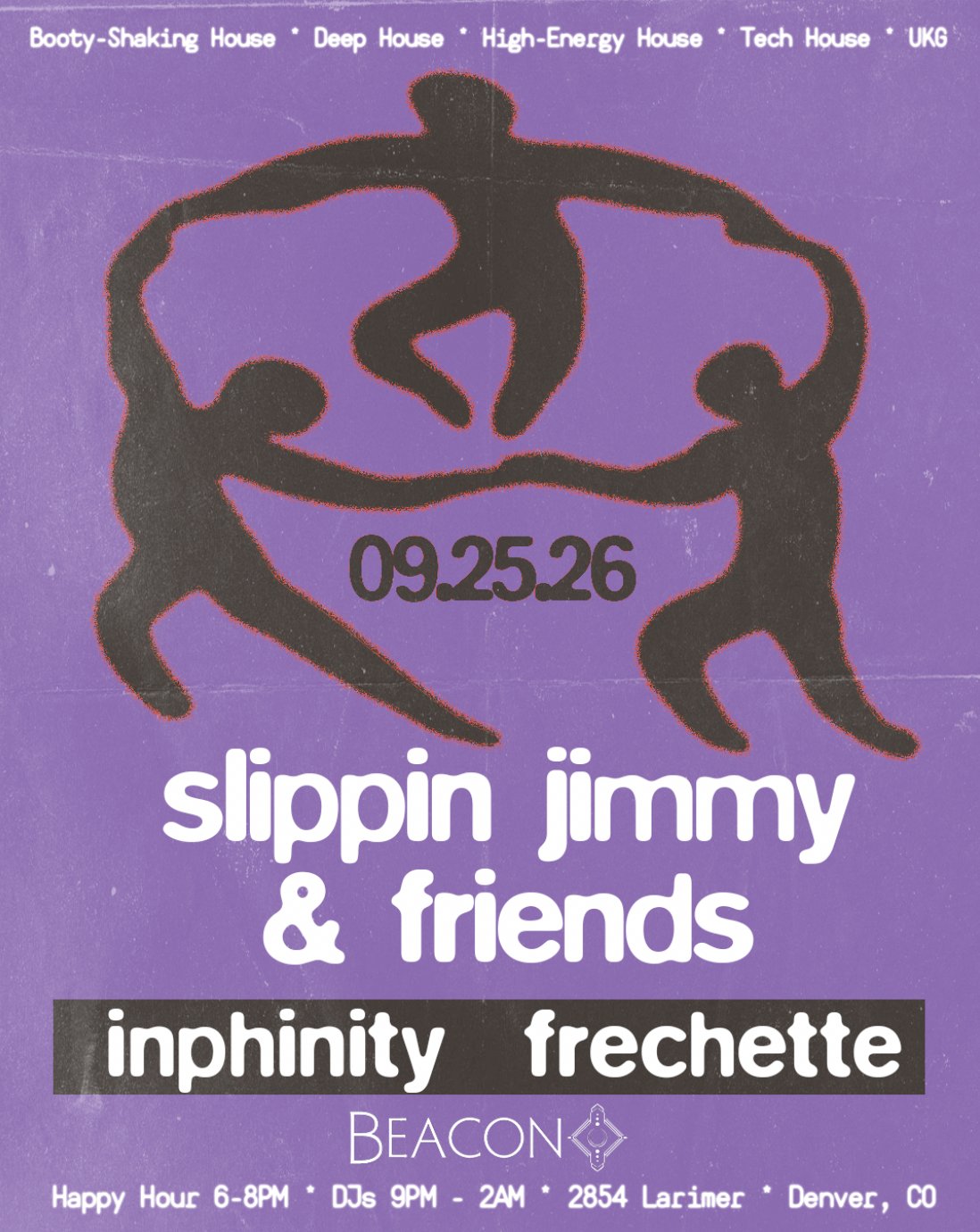 Slippin Jimmy & Friends: Inphinity + Frechette flyer