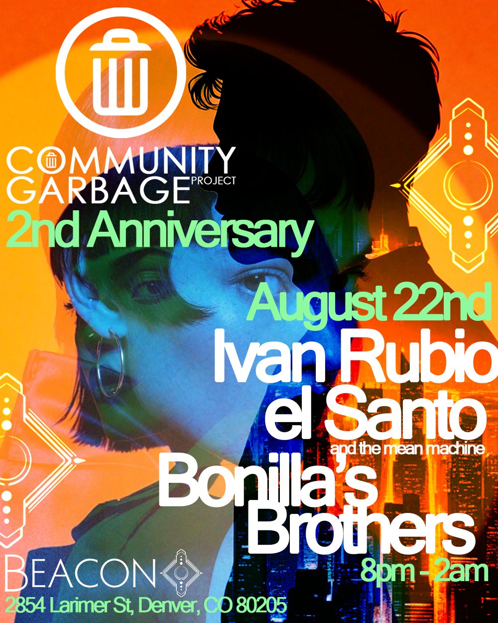 Community Garbage 2nd Anniversary flyer