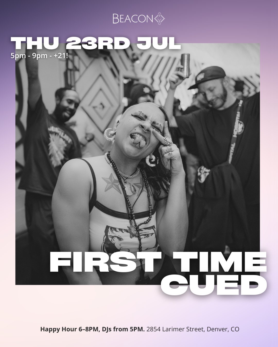 First Time Cued flyer