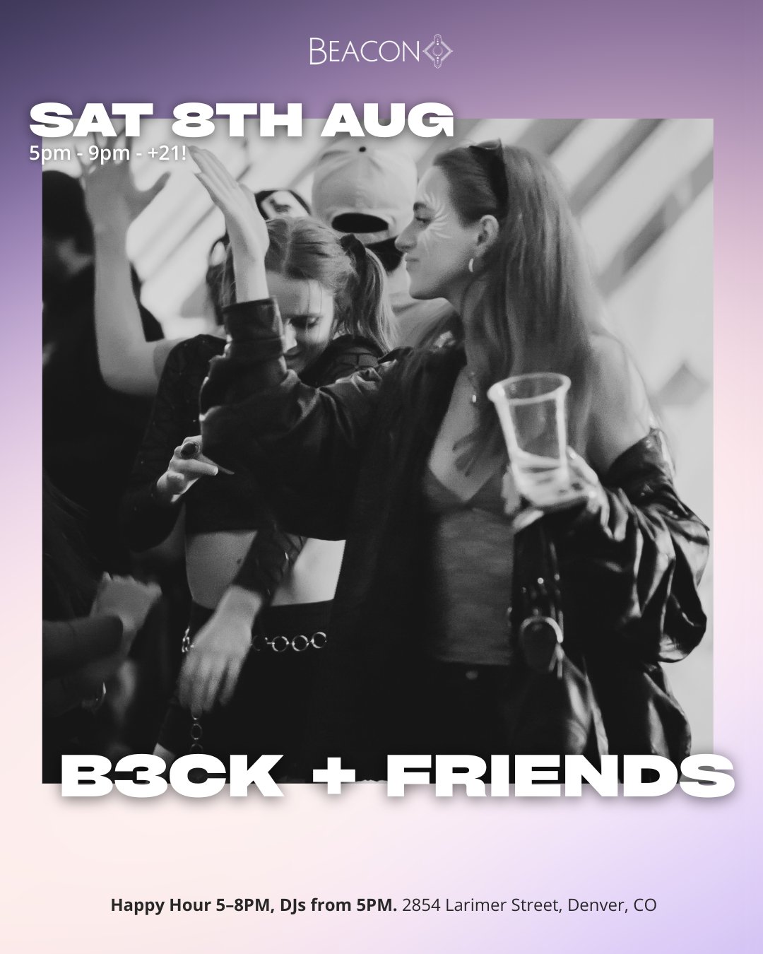 B3CK + Friends flyer