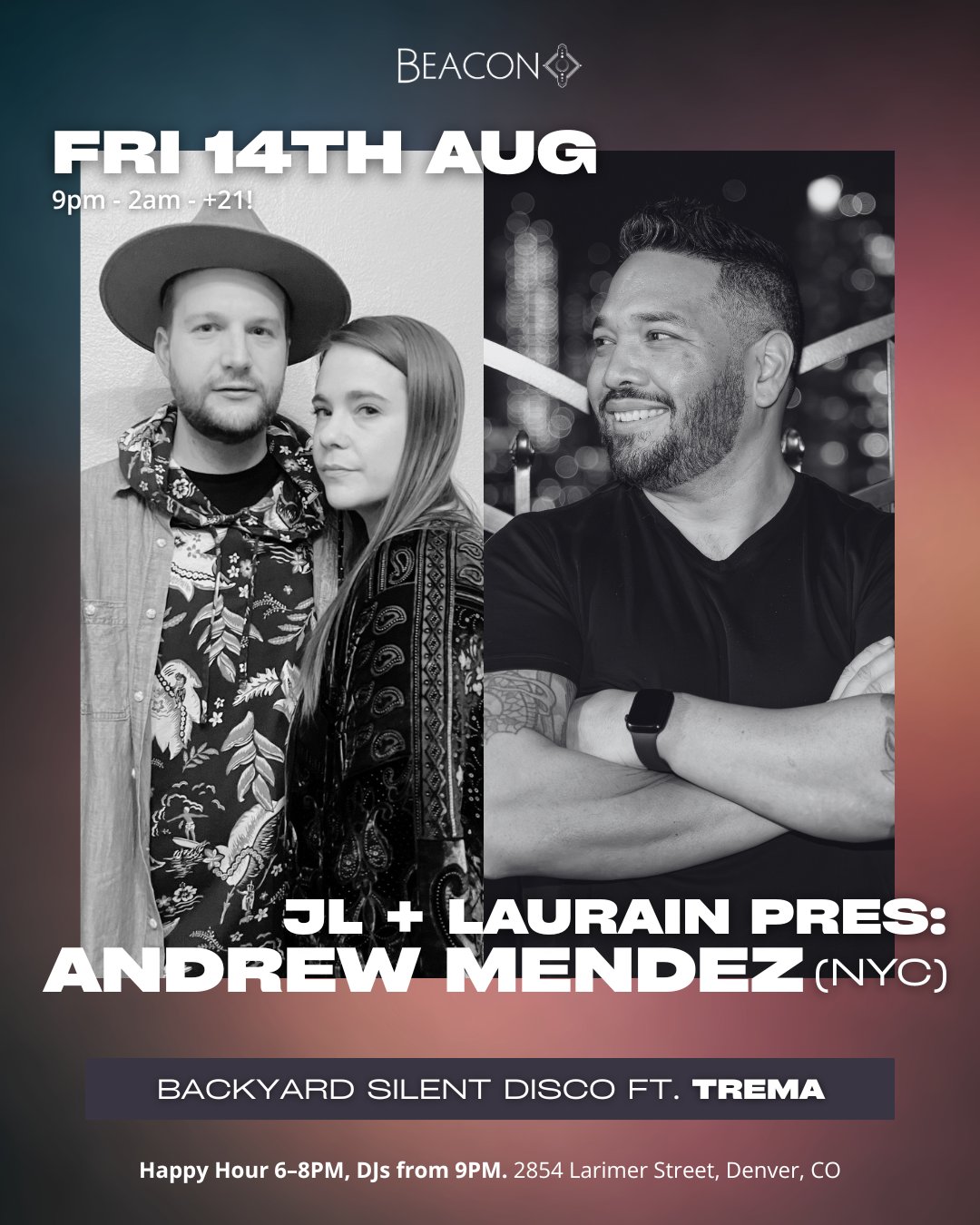JL + Laurain Pres: Andrew Mendez (NYC) flyer