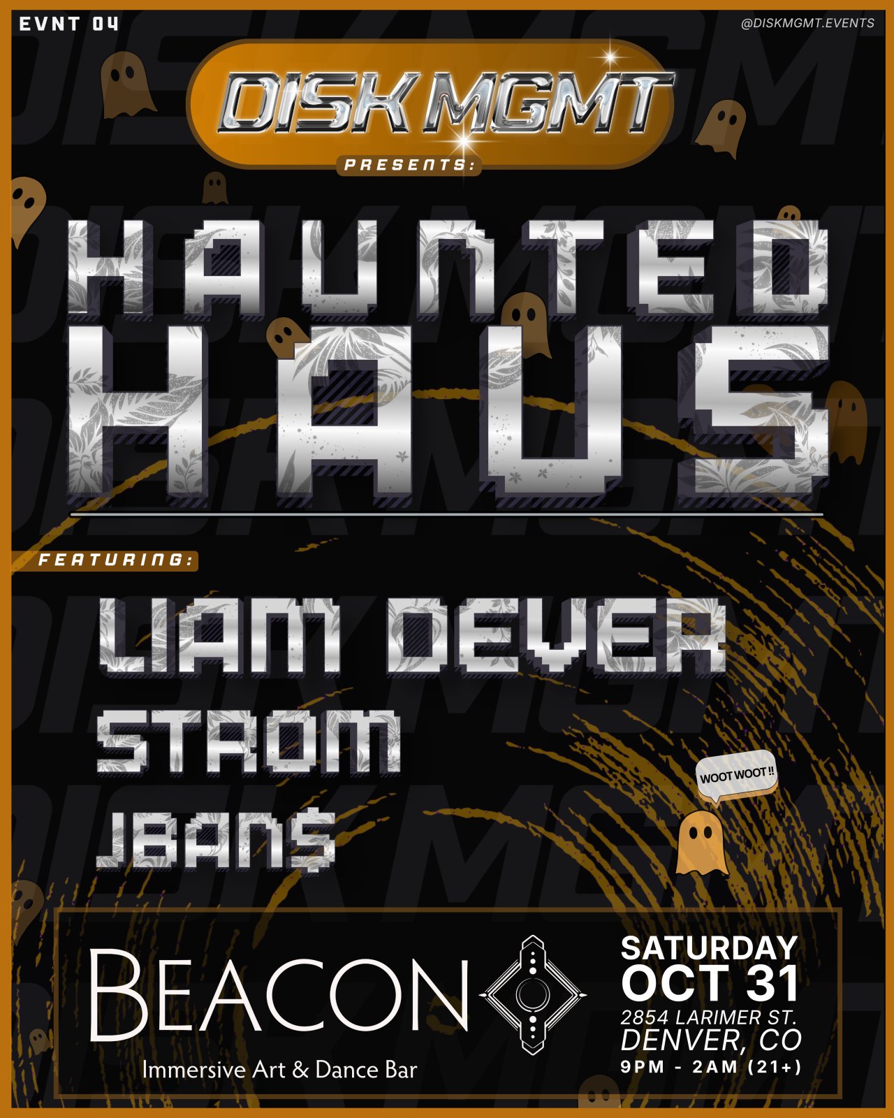 DISK MGMT HALLOWEEN PARTY flyer